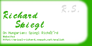 richard spiegl business card